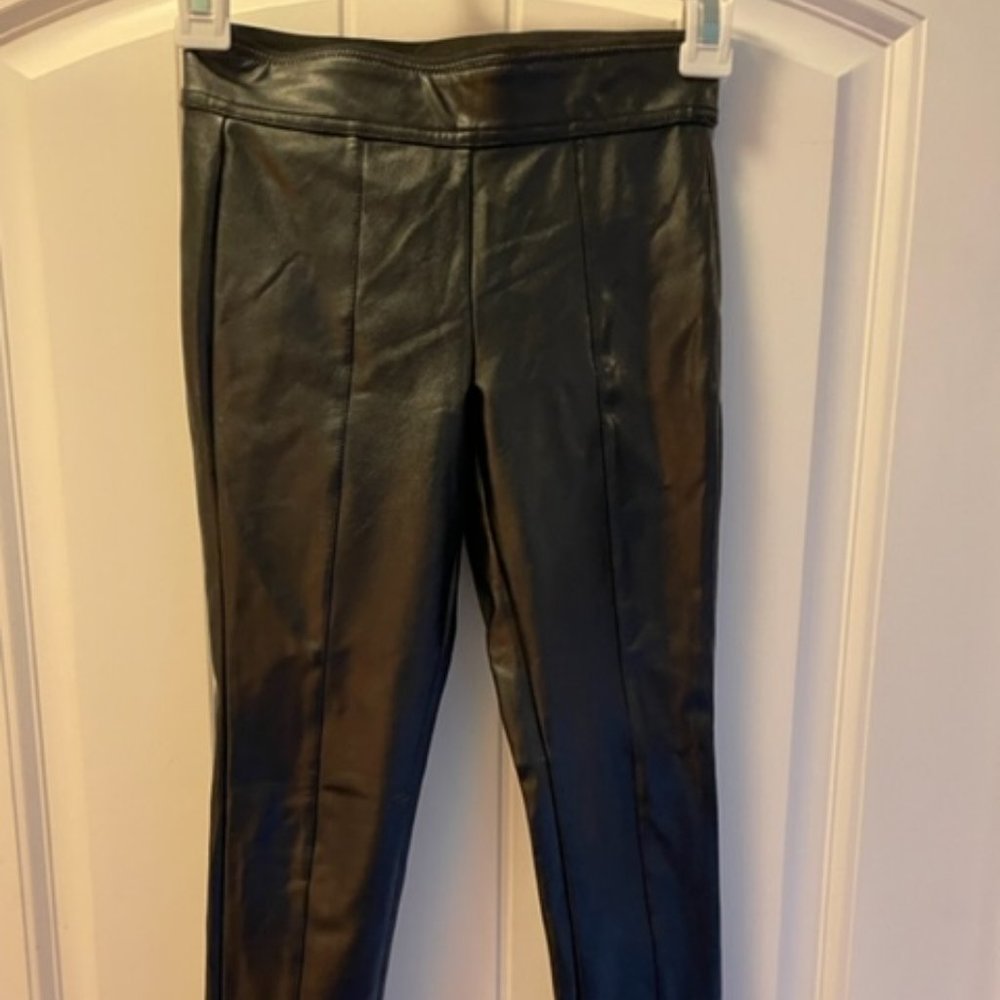 Tractr Black Faux Leather Pants - Girls Size 7